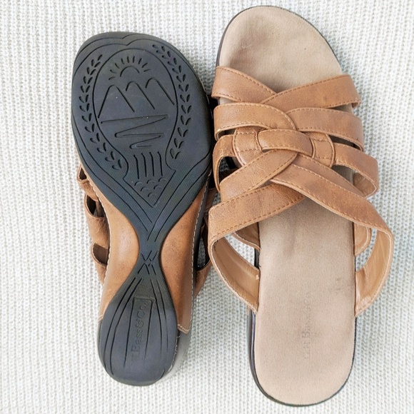 GH Bass & Co Brown Sandals Platform Slip- Heel 7.5 - Picture 2 of 7